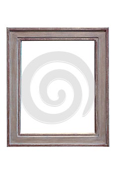 Wooden beechwood photo frame white background minimalist shabby chic greyish