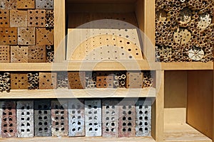 Wooden Beehive Hotel for Bees and Other Insects