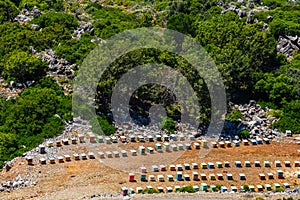 Wooden beehives, Crete Island