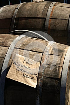 wooden beer barrels borough market london