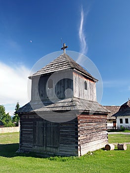 Wooden bell tower in Pribylina, Slovakia