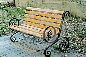 Wooden bench