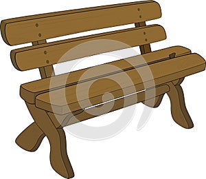 Wooden bench