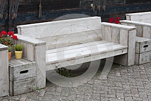 Wooden bench