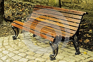 Wooden bench