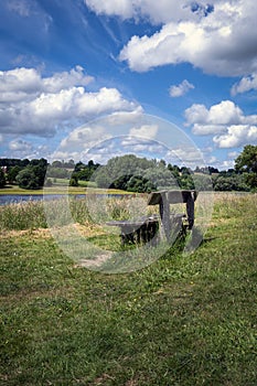 Wooden bench near Bewl Water