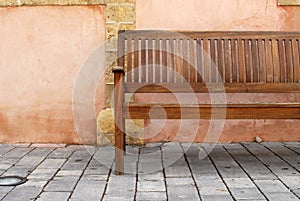 Wooden bench in Tel-Aviv