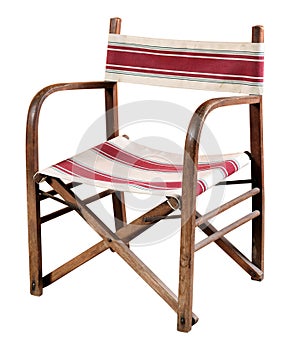 Wooden bentwood chair with canvas seat