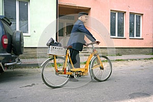 Wooden bicycle in the Carpathians