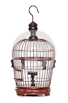 Wooden bird cage