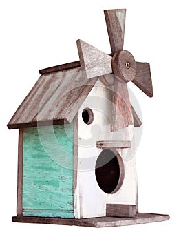 Wooden bird house