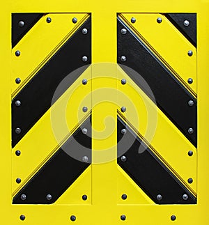 Wooden black and yellow gate