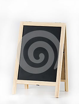 Wooden blackboard isolated on white background