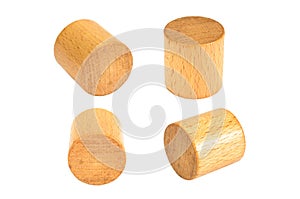 wooden block cylinder shape