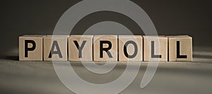 Wooden Block Spelling the Word Payroll