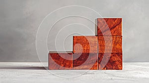 The wooden block stack.AI generated image