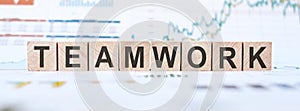 Wooden Block With the Word Teamwork