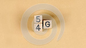 Wooden Blocks with 5G Sign