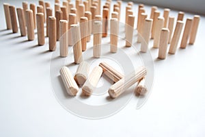 Wooden blocks abstract composition