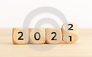 Wooden Blocks With changing number 2021 2022