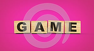 wooden blocks with the letters collected in the word game 3d illustration