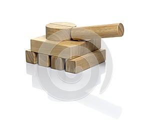 Wooden blocks / military tank