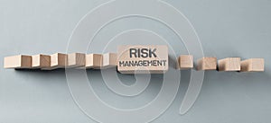 Wooden Blocks with Risk Management Concept