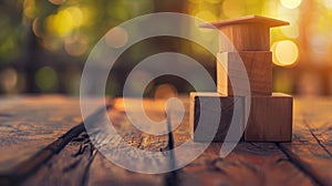 The Wooden Block Stack.AI generated image