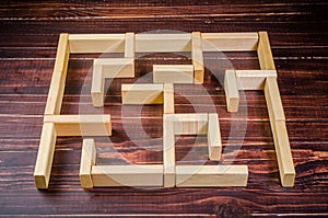 wooden blocks toys for business strategy model