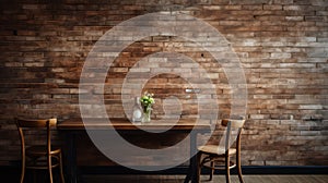 wooden blurred brick interior wall