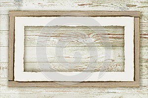 Wooden board background with snow