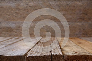 wooden board table in front of wooden background