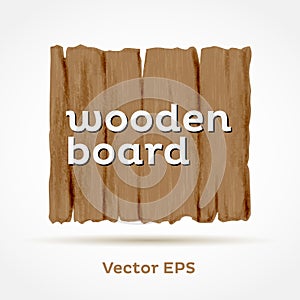 Wooden Board. Vector Element.