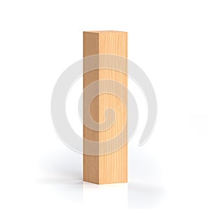 Wooden board on a white background