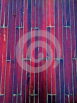 Wooden boards on boat