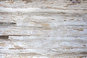 Wooden boards covered with white