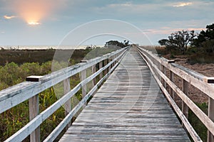 Wooden Boardwalk to Pamlico Sound NC