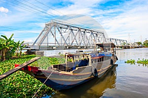 Wooden boat in Hochiminh city, Vietnam.