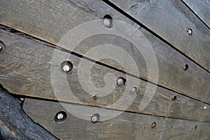 Wooden boat/ship detail from the side