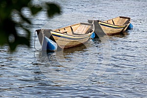 Wooden boat on water