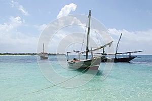 Wooden boat in Zanzibar