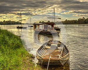 Wooden Boats on Loire Valley