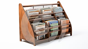 Wooden Book Rack: Album, Folio, And Fan Formats For Magazine Storage