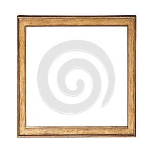 Wooden border photo frame washed golden minimalistic modern looking square