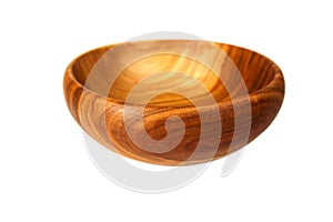 Wooden bowl isolated