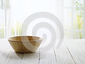 wooden bowl with morning bright