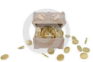 Wooden BOX with Cataclysm Database and Gold coins