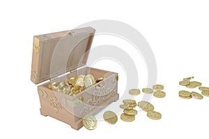 Wooden BOX with Cataclysm Database and Gold coins