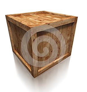Wooden box crate