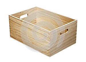 Wooden Box with Handles